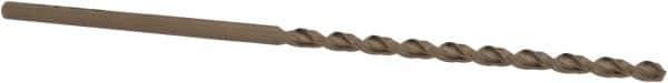 Cleveland - #24, 135° Point, Parabolic Flute, Cobalt Taper Length Drill Bit - Oxide/Gold Finish, 3" Flute Length, 5-3/8" OAL, Series 2575 - USA Tool & Supply