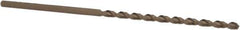 Cleveland - #24, 135° Point, Parabolic Flute, Cobalt Taper Length Drill Bit - Oxide/Gold Finish, 3" Flute Length, 5-3/8" OAL, Series 2575 - USA Tool & Supply
