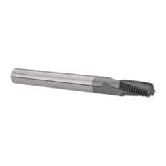 Scientific Cutting Tools - 1/16-27, 1/8-27 NPT, 0.222" Cutting Diam, 3 Flute, Solid Carbide Helical Flute Thread Mill - Internal/External Thread, 0.461" LOC, 2-1/2" OAL, 1/4" Shank Diam - USA Tool & Supply