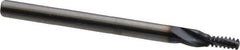 Accupro - #10-24 UNC, 0.14" Cutting Diam, 3 Flute, Solid Carbide Helical Flute Thread Mill - Internal Thread, 5/16" LOC, 2-1/2" OAL, 3/16" Shank Diam - USA Tool & Supply