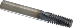 Accupro - 5/8-11 UNC, 0.49" Cutting Diam, 4 Flute, Solid Carbide Helical Flute Thread Mill - Internal Thread, 1" LOC, 3-1/2" OAL, 1/2" Shank Diam - USA Tool & Supply