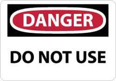 NMC - "Danger - Do Not Use", 10" Long x 14" Wide, Aluminum Safety Sign - Rectangle, 0.04" Thick, Use for Accident Prevention - USA Tool & Supply