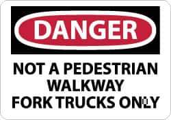 NMC - "Danger - Non-Potable Water - Do Not Drink", 10" Long x 14" Wide, Pressure-Sensitive Vinyl Safety Sign - Rectangle, 0.004" Thick, Use for Accident Prevention - USA Tool & Supply
