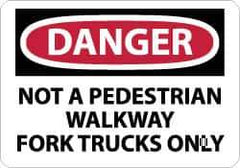 NMC - "Danger - Non-Potable Water - Do Not Drink", 10" Long x 14" Wide, Pressure-Sensitive Vinyl Safety Sign - Rectangle, 0.004" Thick, Use for Accident Prevention - USA Tool & Supply