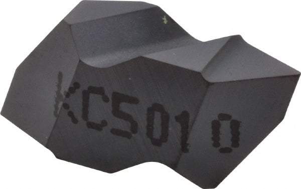 Kennametal - NTP2 Grade KC5010, Internal/External Partial Profile 60° Threading Insert - 0.7 to 30mm & 8 to 36 TPI Ext Pitch, 1.25 to 3.5mm & 7 to 20 TPI Int Pitch, Left Hand Insert, TiAlN Finish, Carbide - USA Tool & Supply