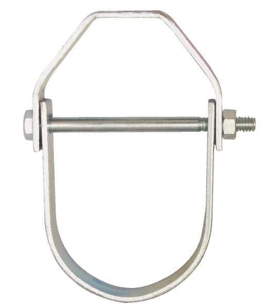 Empire - 3-1/2" Pipe, 1/2" Rod, Carbon Steel Adjustable Clevis Hanger - Electro Galvanized - USA Tool & Supply