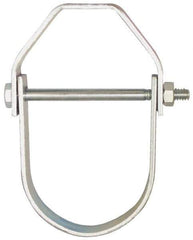 Empire - 8" Pipe, 7/8" Rod, Carbon Steel Adjustable Clevis Hanger - Electro Galvanized - USA Tool & Supply