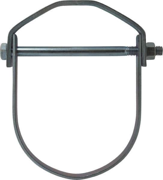 Empire - 5" Pipe, 5/8" Rod, Carbon Steel Adjustable Clevis Hanger - Electro Galvanized - USA Tool & Supply