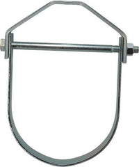 Empire - 6" Pipe, 3/4" Rod, Carbon Steel Adjustable Clevis Hanger - Electro Galvanized - USA Tool & Supply