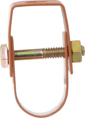 Empire - 3/4" Pipe, 3/8" Rod, Carbon Steel Adjustable Clevis Hanger - Copper Plated - USA Tool & Supply