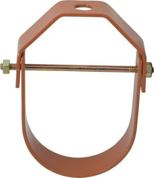 Empire - 3" Pipe, 1/2" Rod, Carbon Steel Adjustable Clevis Hanger - Copper Plated - USA Tool & Supply