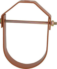 Empire - 4" Pipe, 5/8" Rod, Carbon Steel Adjustable Clevis Hanger - Copper Plated - USA Tool & Supply