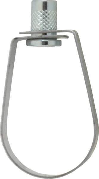 Empire - 1-1/4" Pipe, 3/8" Rod, Carbon Steel Emlok Swivel Ring Hanger - Pre-Galvanized, 600 Lb Capacity - USA Tool & Supply