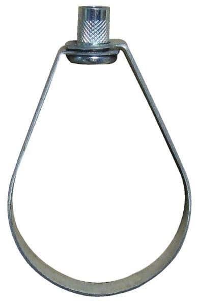 Empire - 3-1/2" Pipe, 1/2" Rod, Carbon Steel Emlok Swivel Ring Hanger - Pre-Galvanized, 600 Lb Capacity - USA Tool & Supply