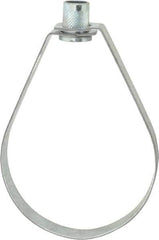 Empire - 4" Pipe, 5/8" Rod, Carbon Steel Emlok Swivel Ring Hanger - Pre-Galvanized, 1,250 Lb Capacity - USA Tool & Supply