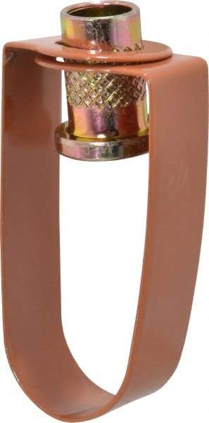 Empire - 3/4" Pipe, 3/8" Rod, Carbon Steel Emlok Swivel Ring Hanger - Copper Plated, 400 Lb Capacity - USA Tool & Supply