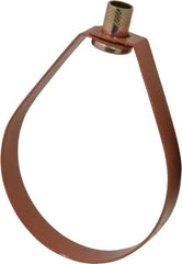 Empire - 4" Pipe, 5/8" Rod, Carbon Steel Emlok Swivel Ring Hanger - Copper Plated, 1,250 Lb Capacity - USA Tool & Supply