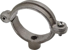 Empire - 1-1/2" Pipe, 3/8" Rod, Malleable Iron Split Ring Hanger - Black, 180 Lb Capacity - USA Tool & Supply