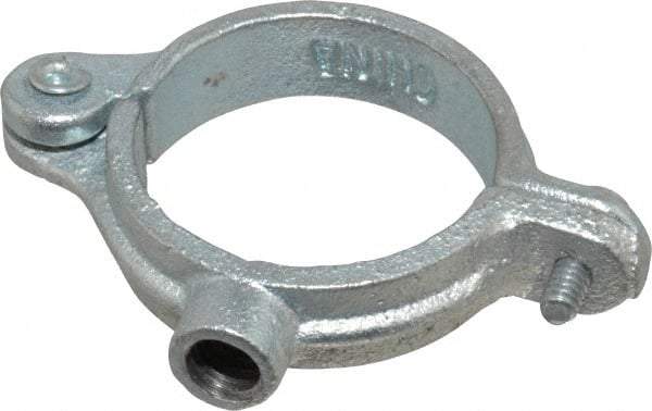 Empire - 1-1/4" Pipe, 3/8" Rod, Malleable Iron Split Ring Hanger - Electro Galvanized, 180 Lb Capacity - USA Tool & Supply