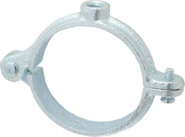 Empire - 2" Pipe, 3/8" Rod, Malleable Iron Split Ring Hanger - Electro Galvanized, 180 Lb Capacity - USA Tool & Supply