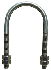 Empire - 3/4-10 UNC, 11-5/8" Long, Round U Bolt Clamp with No Mount Plate for 10" Pipe - 4" Thread Length, 8-3/8" Wide, Grade 304 Stainless Steel - USA Tool & Supply
