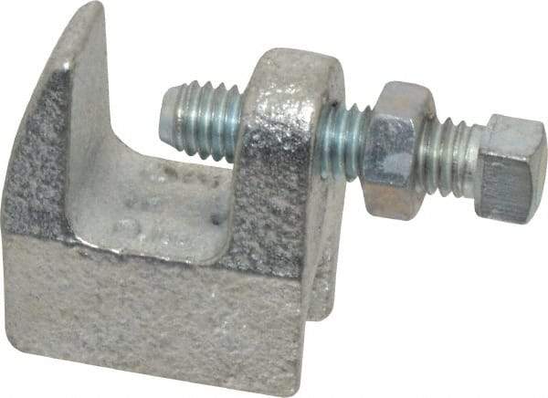 Empire - 3/4" Max Flange Thickness, 3/8" Rod Top Beam Clamp - 350 Lb Capacity, Ductile Iron - USA Tool & Supply