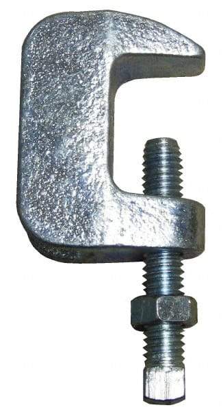 Empire - 1-1/4" Max Flange Thickness, 3/4" Rod Wide Jaw Top Beam Clamp - 900 Lb Capacity, Ductile Iron - USA Tool & Supply