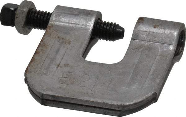 Empire - 3/4" Max Flange Thickness, 1/2" Rod C-Clamp with Locknut - 500 Lb Capacity, Carbon Steel - USA Tool & Supply