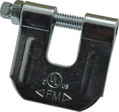 Empire - 3/4" Max Flange Thickness, 3/8" Rod C-Clamp with Locknut - 400 Lb Capacity, Carbon Steel - USA Tool & Supply