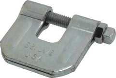 Empire - 3/4" Max Flange Thickness, 1/2" Rod C-Clamp with Locknut - 500 Lb Capacity, Carbon Steel - USA Tool & Supply