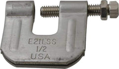 Empire - 3/4" Max Flange Thickness, 1/2" Rod C-Clamp with Locknut - 500 Lb Capacity, 304 Stainless Steel - USA Tool & Supply