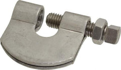 Empire - 3/4" Max Flange Thickness, 5/8" Rod C-Clamp with Locknut - 550 Lb Capacity, 304 Stainless Steel - USA Tool & Supply