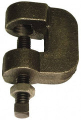 Empire - 3/4" Max Flange Thickness, 5/8" Rod C-Clamp with Locknut - 550 Lb Capacity, Ductile Iron - USA Tool & Supply