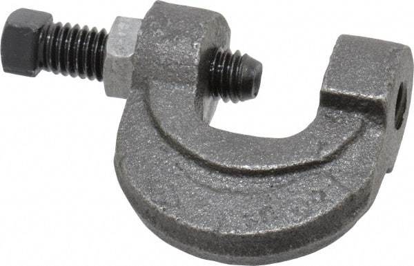 Empire - 3/4" Max Flange Thickness, 3/8" Rod C-Clamp with Locknut - 400 Lb Capacity, Ductile Iron - USA Tool & Supply