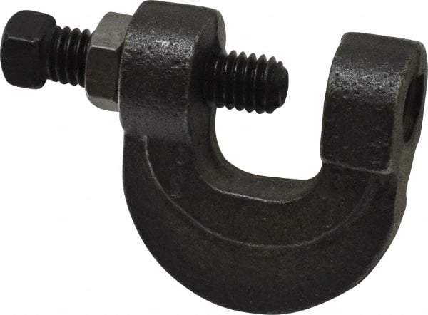 Empire - 3/4" Max Flange Thickness, 1/2" Rod C-Clamp with Locknut - 500 Lb Capacity, Ductile Iron - USA Tool & Supply