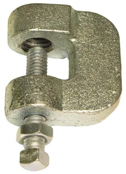 Empire - 3/4" Max Flange Thickness, 3/4" Rod C-Clamp with Locknut - 630 Lb Capacity, Ductile Iron - USA Tool & Supply