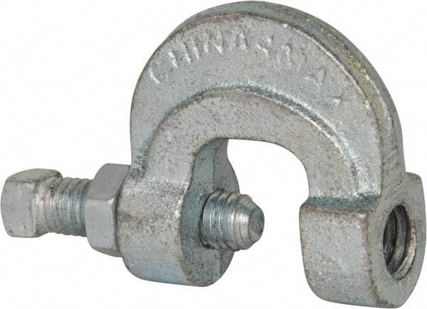 Empire - 3/4" Max Flange Thickness, 1/2" Rod C-Clamp with Locknut - 500 Lb Capacity, Ductile Iron - USA Tool & Supply