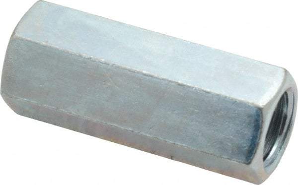 Empire - 5/8-11 Thread, 2-1/8" OAL Steel Standard Coupling Nut - Zinc-Plated Finish - USA Tool & Supply