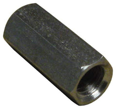 Empire - 1/4-20 Thread, 7/8" OAL Stainless Steel Standard Coupling Nut - Uncoated - USA Tool & Supply