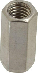 Empire - 3/8-16 Thread, 1-1/8" OAL Stainless Steel Standard Coupling Nut - Uncoated - USA Tool & Supply