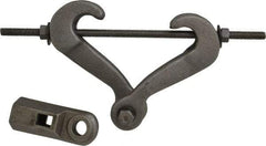 Empire - 0.6" Max Flange Thickness, 3/4" Rod Bottom Flange Mount Beam Clamp with Extension Piece - 1,365 Lb Capacity, Malleable Iron - USA Tool & Supply