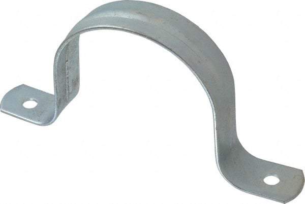 Empire - 3 Pipe, Carbon Steel, Galvanized Pipe, Conduit or Tube Strap - 2 Mounting Holes - USA Tool & Supply