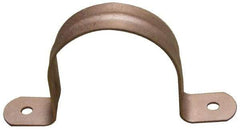 Empire - 2 Pipe, Carbon Steel, Copper Plated Pipe, Conduit or Tube Strap - 2 Mounting Holes - USA Tool & Supply