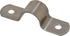 Empire - 1/2 Pipe, Grade 304 Stainless Steel, Pipe, Conduit or Tube Strap - 2 Mounting Holes - USA Tool & Supply