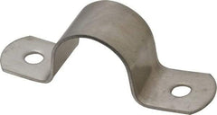 Empire - 3/4 Pipe, Grade 304 Stainless Steel, Pipe, Conduit or Tube Strap - 2 Mounting Holes - USA Tool & Supply