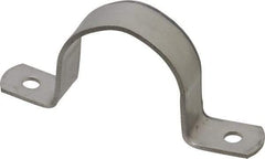 Empire - 1-1/2 Pipe, Grade 304 Stainless Steel, Pipe, Conduit or Tube Strap - 2 Mounting Holes - USA Tool & Supply