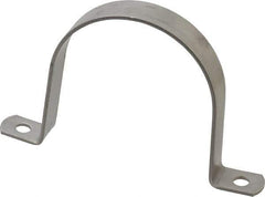 Empire - 3 Pipe, Grade 304 Stainless Steel, Pipe, Conduit or Tube Strap - 2 Mounting Holes - USA Tool & Supply