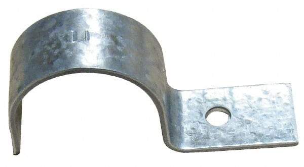 Empire - 3/4" Pipe, Carbon Steel, Electro Galvanized" Pipe or Conduit Strap - 1 Mounting Hole - USA Tool & Supply