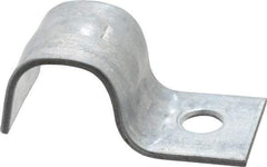 Empire - 3/8" Pipe, Carbon Steel, Electro Galvanized" Pipe or Conduit Strap - 1 Mounting Hole - USA Tool & Supply