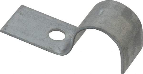 Empire - 1/2" Pipe, Carbon Steel, Electro Galvanized" Pipe or Conduit Strap - 1 Mounting Hole - USA Tool & Supply